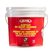 Alpha Systems Alpha Systems 862401 Acrylic RV Roof Coating Top Coat Sealer - Gallon, White 862401